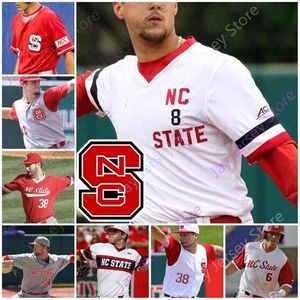 XFLSP NC Estado Baseball Jersey College Trea Turner Luca Tresh Tyler McDonough Devonte Brown Jose Torres Patrick Bailey Nick Swiney David Harrison