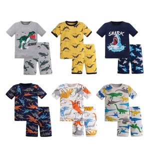 Crianças de algodão puro de alta qualidade Crianças suaves Meninos/meninas camisola fofinha Padrão infantil Vestido noturno de 2 a 12 anos Pijama sets 220706