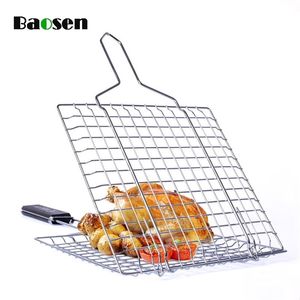 Everhome 1Pcs Stainless Steel Barbecue Grill BBQ Meshes Fish Chicken Grill BBQ Tools Kitchen Accessories T200506