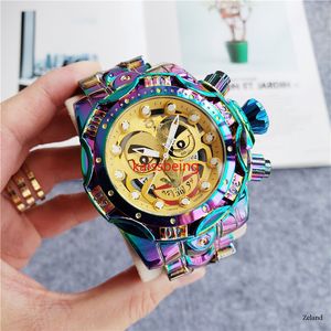 138 Luxury Brand Undefeated Reserve Venom DC Comics Joker Aço Inoxidável 52mm Relógio de Quartzo Masculino Reloj Hombres