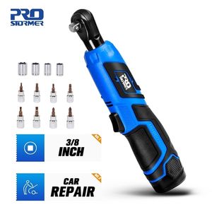 40Nm Cordless Electric Wrench 12V 3/8 Ratchet Wrench to Removal Screw Nut Car Repair Tool Angle Drill Screwdriver by PROSTORMER T200916