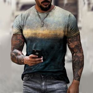 Men's T-Shirts Summer Mens T Shirts Oversized Loose Clothes Vintage Short Sleeve Fashion America Letters Printed O Collared Tshirt