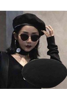 Female Autumn And Winter Women Large Size Beret Hats Men Faux Wool Plus Size Military Hat 5456cm 5658Cm 5960Cm 6061Cm J220722