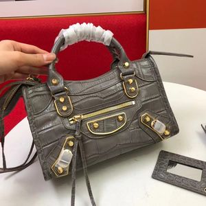 Luxurys Designer Women's neo classic Bag crocodile Leather Top Handle City Bag five-Color Motorcycle Bags Handbag Totes