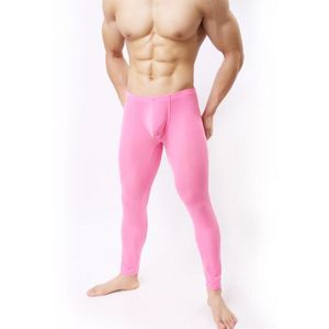 Momes de dormir para dormir de fundo de sono homens sexy calças longas de calças gays perneiras de perneiras transparentes veja através de malha de renda de pijama aspersmen's