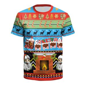 New 3D Printing Christmas Fashion Men Women Tracksuits Crewneck T Shirt Plus Size S-6XL Harajuku 004