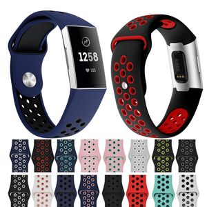 Assista tiras de banda para Fitbit Charge 3 4 Charge3 Sport Outdoor Sport Soft Silicone Substitui