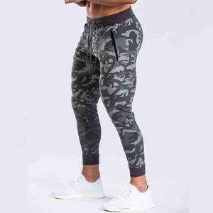 Camuflagem calça de moletom de calças magras de calças de calça casual calças de ginástica masculina calça de algodão Autumn Winter Sportswear G220713