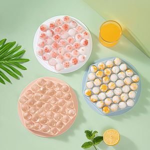 Färgglada runda rombis Ice-Mould Ice Cube Tray Cube Maker PP Plastic Mold bildar matklass Mögel Köksagglar