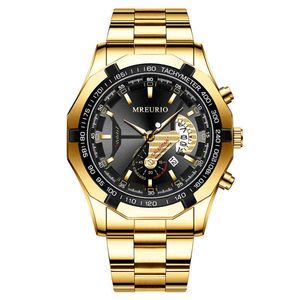 Assista Dial Non Mechanical Mens Novo Conceito Conceito Grande Calendário Creative Steel Band6xbb