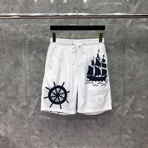 Men's Shorts Able Brand Custom Wholesale Beach Pants Men Women Rudder And Sailboats Designs Mid Thigh BoardshortsMen's