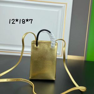2022 Новая женская сумка модельер дизайнер сумочка вертикальная квадратная сумка для мобильного телефона Золотая серебряная серебряная сумка для одно плечо