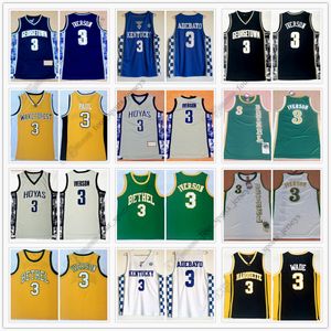 NCAA Basketball Jersey 3 Allen Iverson Bam Adebayo Chris Paul Dwyane Wade Grayson Allen Liangelo Ball High Quality Jerseys