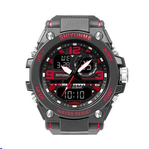 2022 cwp Orologi impermeabili Orologio sportivo maschile SMAEL Marca Colore rosso LED Elettronica Cronografo Data automatica Orologio da polso Regalo sportivo all'aperto