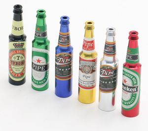 最新の6.9cmの金属製のパイプビール瓶の喫煙ストライプ、カラフルなスタイルの選択、サポートカスタムロゴ