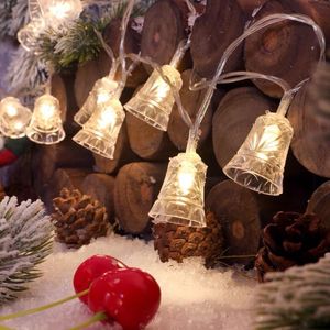 Strings Christmas Decoration LED Fairy String Lights Mini Bells Garland 1.5m 3M 6M FESTOON BATTERY Operated For Party Tree Decorled Stringsl