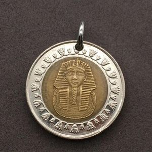 ペンダントネックレスレトロパンク古代エジプトファラオツタンハムンメタルメダルネックレス