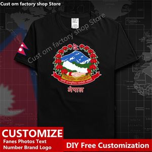 Непал NPL Country Flag футболка Diy Custom Jersey Fans Назовите номер хлопковые футболки мужчины, женщины, свободные для повседневной спортивной футболки 220616