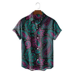 Men's Casual Shirts Vintage Clothes 3d Print Hawaiian Shirt Loose Summer Short Sleeve Men's Fashion Top 5xlSummer SleeveMen's
