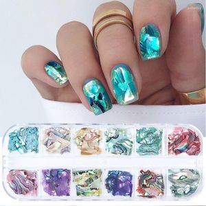 UNIG GLITTER IRREGULAR DE ABALONA ARTE NATURAIS DE FLICAS ARTIFICADAS DE FLAKE PHIDERS Pofders brilhantes Manicure Design FBBY Prud22