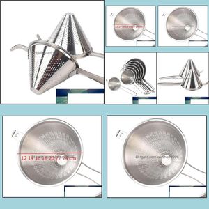 Colanders Strainers Kitchen Tools Kitchen Dining Bar Home Garden Stainless Steel Big Industry Oil Funnel With Filter Funil Hopper Wide Mo