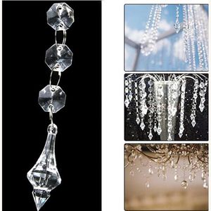 Chandelier Crystal 30pcs Acrylic Imitation Clear Bead Garland Hanging Wedding Decor Supplies Trees DIYChandelier