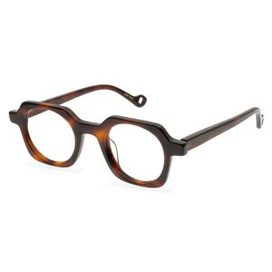 Optische Brillen für Herren, Markenbrillenfassungen für Männer und Frauen, modisch, unregelmäßig, polygonal, Brillengestell, Vintage-Myopie-Brille, handgefertigte Brillen mit Box