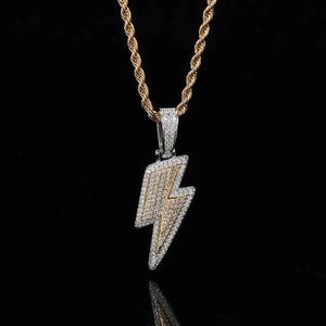 collana da uomo in oro catena da uomo in acciaio inossidabile pendente con diamanti Collane in argento placcato oro Hip Hop