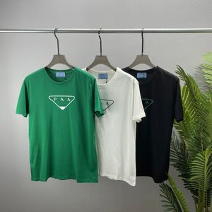 Heren t shirts mannen nieuwe ontwerp driehoek letter logo print short mouw t shirt mannen vrouwen witte groene zwarte tees