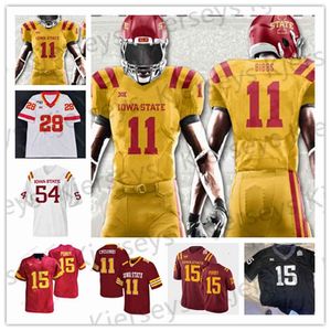 Ceoncaa Iowa State Cyclones Football Jersey Brock Purdy Breece Hall Xavier Hutchinson Charlie Kolar Sean Shaw Jr Mike Rose O'Rien Vance Tarique