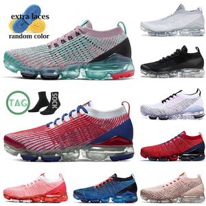 2022 5A HIGH HIGH CALIDAD Fly Knit 3.0 Cushion Mens Running Zapatos Pure Platinum Oreo triple Black Electric South South Pink Rose Entrenadores de zapatillas Sports Sporter Spashers