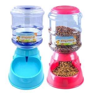 3.5L Dog Cat Feeder Bowl Automatic Pet Water Dispenser Drinking Fountain Bottle Plastic Feeding Drinker Y200917