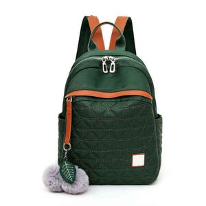 Rot Marke Damen Rucksack Neue Haar Ball Jugend Mädchen Student Tasche Wichtigsten Stil Luxus Frauen Taschen Designer Geldbörse J220620