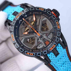Luxury Mens Mechanical Watch 2022 King Series Tourbillon Large Dial Domineering Hollow 46mm Geneva Es Brand Wristwatch