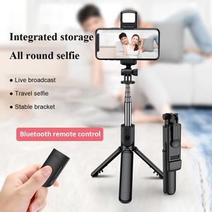 S03-S Selfie Stick Stick Phone Handheld PTZ Grip Stabilizer Tripé Anti-Shake Wireless Bluetooth Remote Controle para Vlog Live Show com pacote de varejo