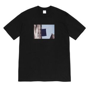 19FW Nowy ograniczony baner koszulki TEE Summer High End Designer Street T-shirty oddychające popularne menu menu kobiet młode proste proste krótkie rękawy TJAMTX106