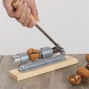 Manual Stainless Steel Walnut Nut Cracker Mechanical Sheller Walnut Nutcracker Pliers Fast Opener Kitchen Gadgets Clip Tools 210319