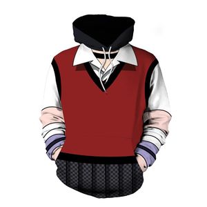 Heren Hoodies Sweatshirts Kakegurui 3D Hoodie Cosplay Jabami Yumeko Yomoduki Runa Pullover Sweatshirt Tops Casual Streetwear