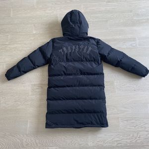 Trapstar lettera ricamata giacca in pile termica piumino lungo giacca con cappuccio designer top felpa con cappuccio allentata