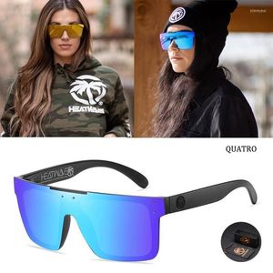 Güneş Gözlüğü Isı Dalgası Quatro Marka Tasarım Erkekler Moda Polarize Güneş Gözlük Gözlük Oculos de Solsunglasses Kimm22