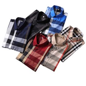 2022 Designer Herrenhemden Business-Mode Freizeithemd Marken Männer Frühling Slim Fit Hemden Chemises de Marque Pour Hommes M-4XL #28