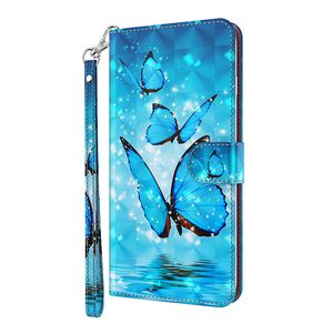Phone Cases Suitable for Iphone 14 13 12 pro max Mini 11 XR X XS 8 7 Painted Anti-fall PU Leather Case Wallet Wallet Cover Flower Butterfly Ocean Flip