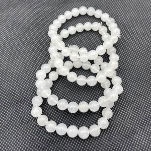 Natürliche weiße Farbe Stein handgemachte Stränge Perlen Armbänder für Frauen Männer Charme Party Club Dekor Modeschmuck