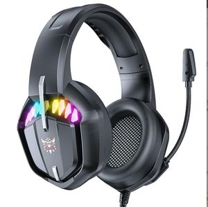 X28 Zestaw słuchawkowy do gier na PC PS4/PS5 RGB słuchawki Gamer USB Przewodowe słuchawki z mikrofonem anulowania szumu