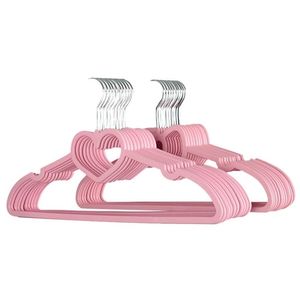 10/15/20PCS Clothes Hanger Durable Hanger ABS Heart Pattern Coat Hanger for Adult Children Clothing Hanging Supplies (Pink) 220408