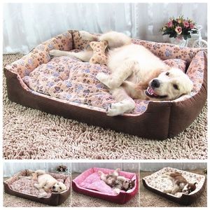 Yumuşak köpek yatağı mat evcil hayvan yastık evi için kediler için sıcak battaniye katı pounger küçük orta büyük s ürünler y200330