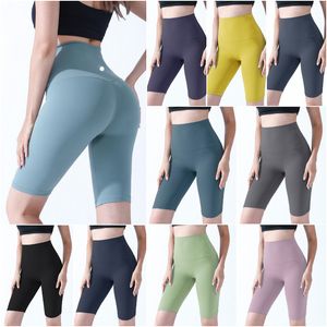 Lu Lu Women KZ S Yoga Outfits Shorts Summer Skyny Short Short Pants Slim Tights Excerise Sport Gym Roning Middle Pant Elastic Wiest Outfit Tigh