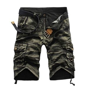 Summer Cargo Shorts Men Cool Camouflage Cotton Casual Mens Short Pants Brand Clothing Comfortable Camo Men Cargo Shorts No Belt 220705