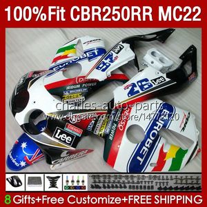 Injection Fairings For HONDA CBR250RR 1990 1991 1992 1995 1996 1997 1998 1999 131No.119 MC22 CBR250 CBR 250RR 250 RR CC 250CC 90 91 92 93 94 95 96 97 98 99 Body Black blue red