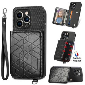 Geometric Figure Wallet Card Slots Leather Cases Kickstand Shockproof For TCL 10 Lite 20 30 20S SE Plus 20Y 20R 20B 20XE 10L L10 Pro 4X 5G 30V